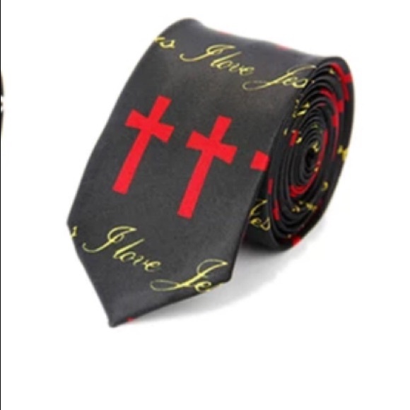 Cross ✝️Skinny Tie - Picture 1 of 2